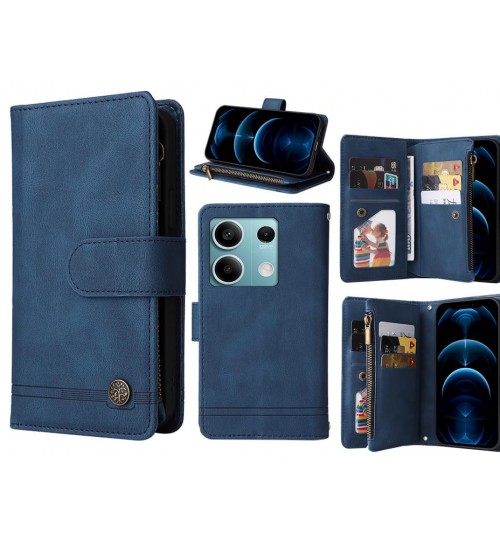 Xiaomi Redmi Note 13 Case 9 Card Slots Wallet Denim Leather Case