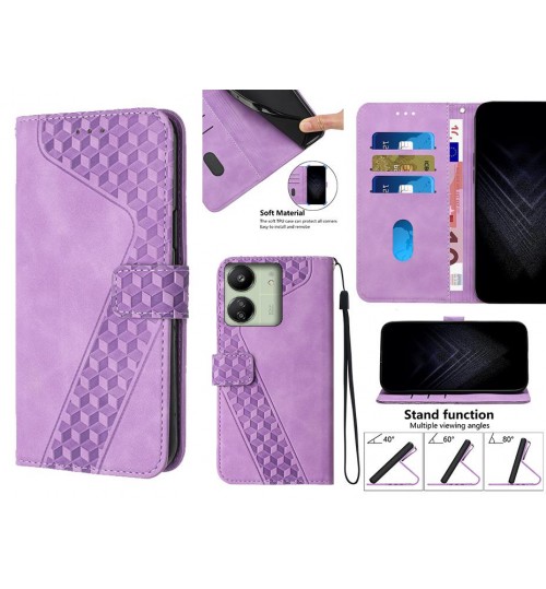 Xiaomi Redmi 13c Case Wallet Premium Pu Leather Cover - Purple