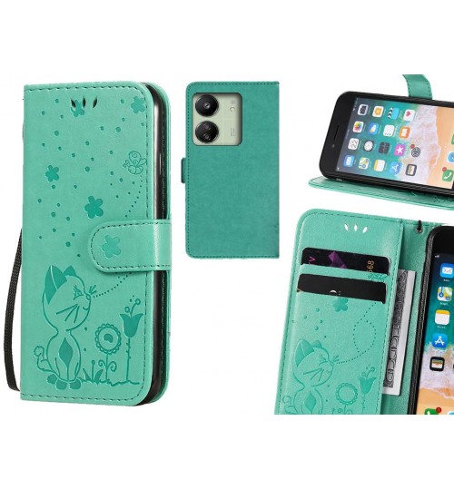 Xiaomi Redmi 13C Case Embossed Wallet Leather Case