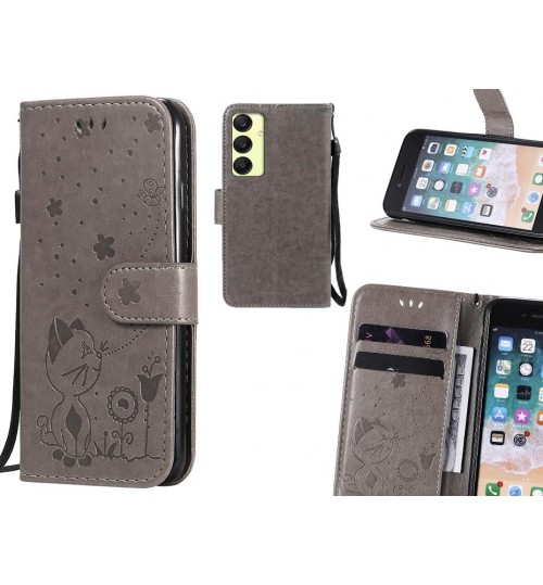 Samsung Galaxy A25 Case Embossed Wallet Leather Case