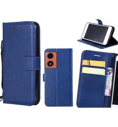 Moto G04 Case Fine Leather Wallet Case