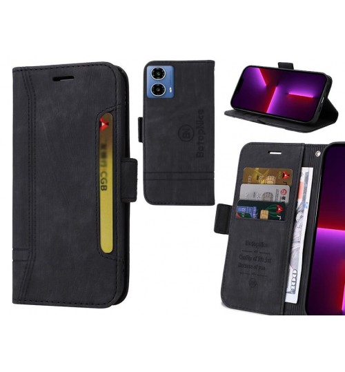 Moto G34 Case Alcantara 4 Cards Wallet Case