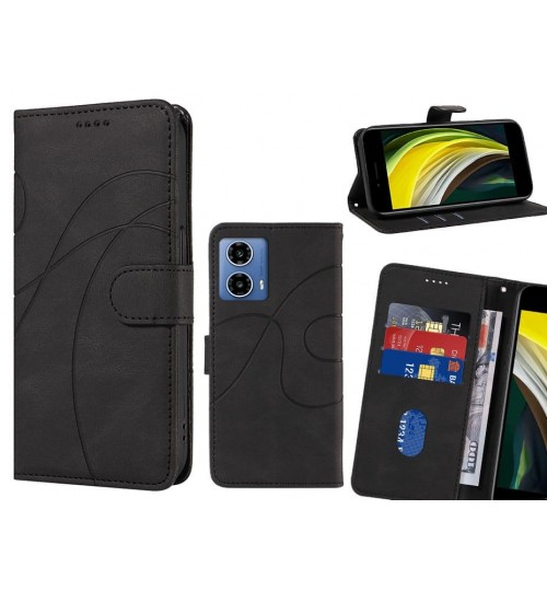 Moto G34 Case Wallet Fine PU Leather Cover