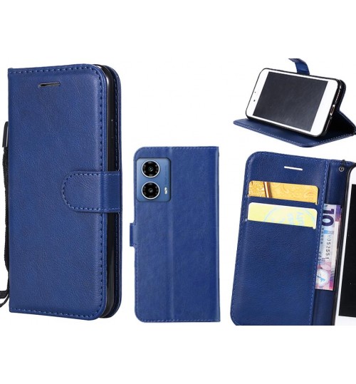 Moto G34 Case Fine Leather Wallet Case