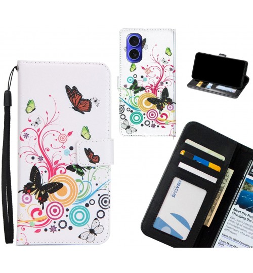 iPhone 16 Plus case 3 card leather wallet case printed ID