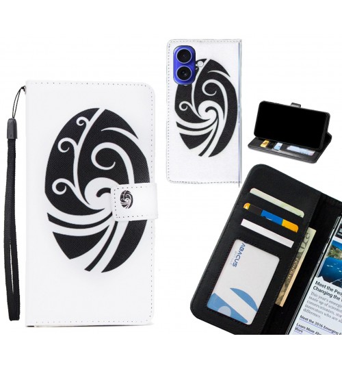 iPhone 16 Plus case 3 card leather wallet case printed ID