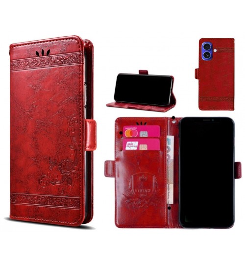 iPhone 16 Case retro leather wallet case