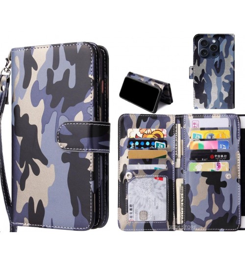 iPhone 16 Pro Case Camouflage Wallet Leather Case