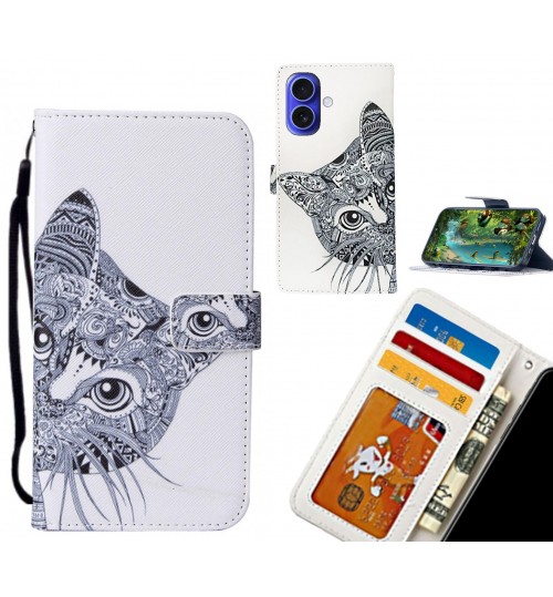 iPhone 16 case leather wallet case printed ID