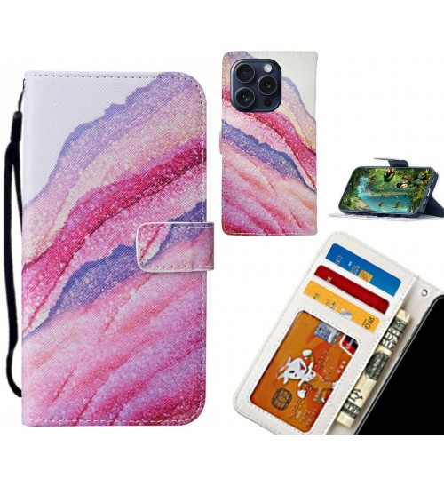 iPhone 16 Pro case leather wallet case printed ID