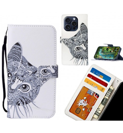 iPhone 16 Pro case leather wallet case printed ID