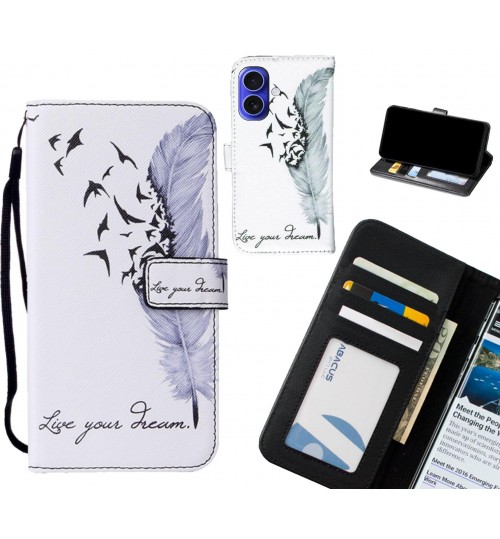 iPhone 16 case leather wallet case printed ID