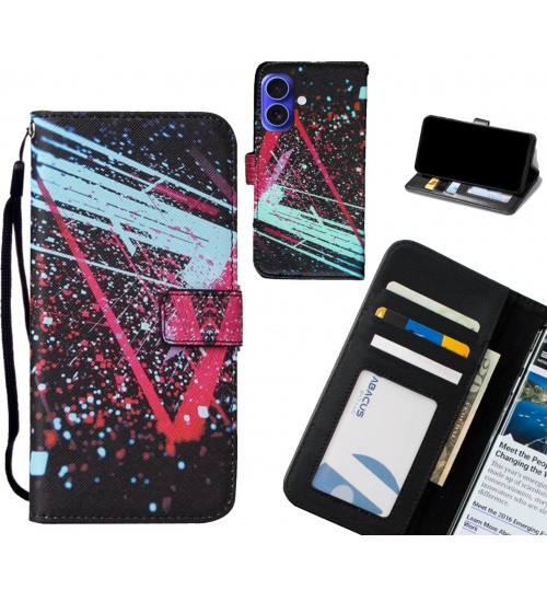 iPhone 16 case leather wallet case printed ID