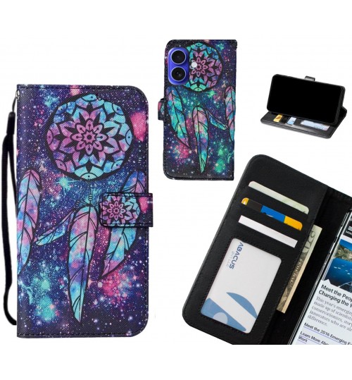 iPhone 16 case leather wallet case printed ID