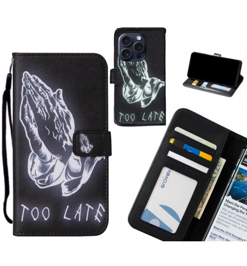 iPhone 16 Pro case leather wallet case printed ID