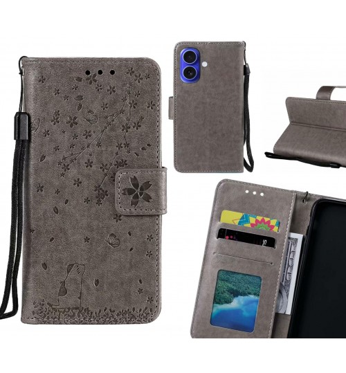 iPhone 16 Case Embossed Wallet Leather Case