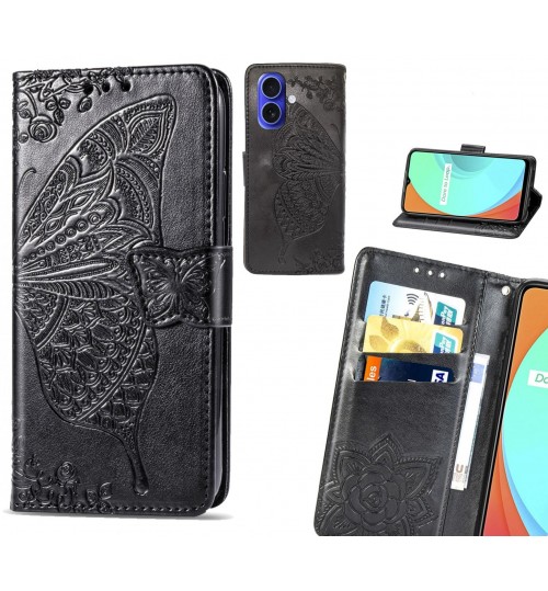 iPhone 16 case Embossed Butterfly Wallet Leather Case