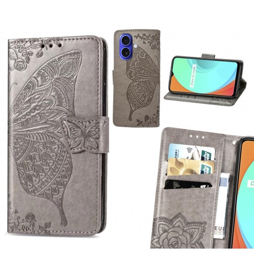 iPhone 16 case Embossed Butterfly Wallet Leather Case