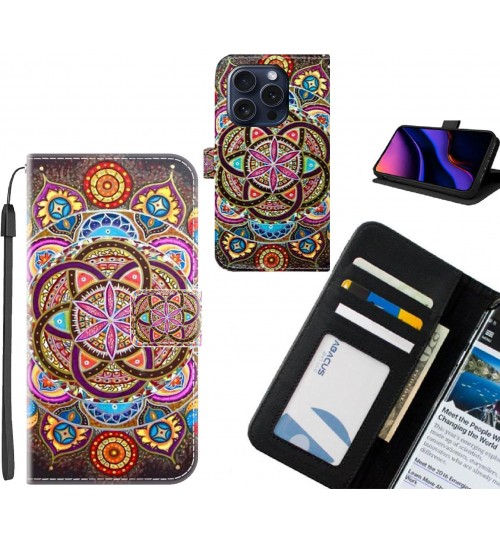 iPhone 16 Pro case leather wallet case printed ID