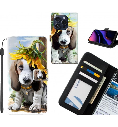 iPhone 16 Pro case leather wallet case printed ID