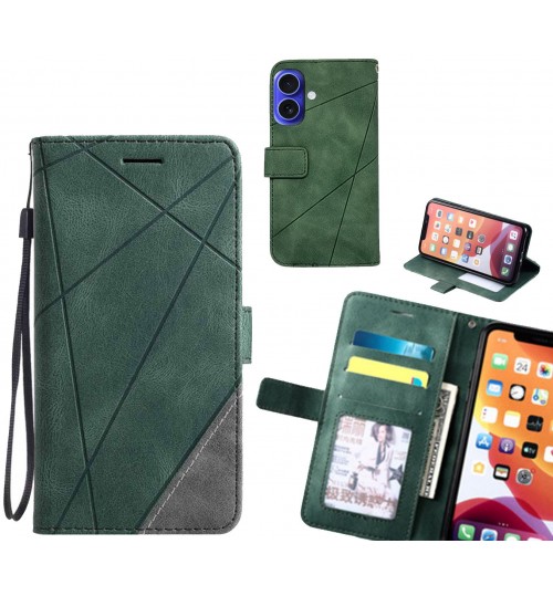 iPhone 16 Plus Case Wallet Premium Denim Leather Cover