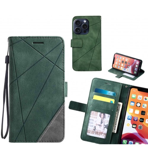 iPhone 16 Pro Case Wallet Premium Denim Leather Cover