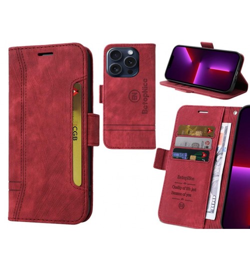 iPhone 16 Pro Max Case Alcantara 4 Cards Wallet Case