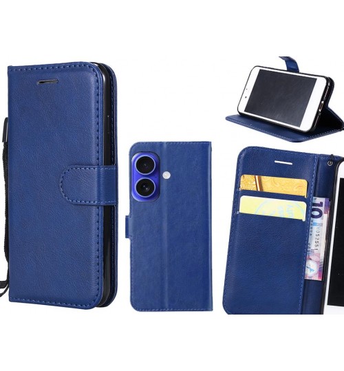 iPhone 16 Case Fine Leather Wallet Case