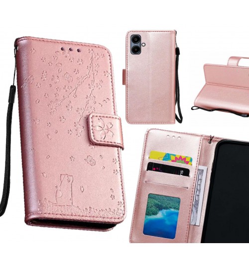 Samsung Galaxy A06 Case Embossed Wallet Leather Case