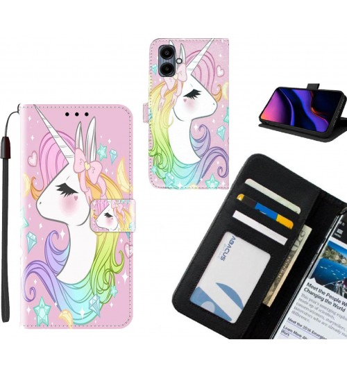 Samsung Galaxy A06 case leather wallet case printed ID