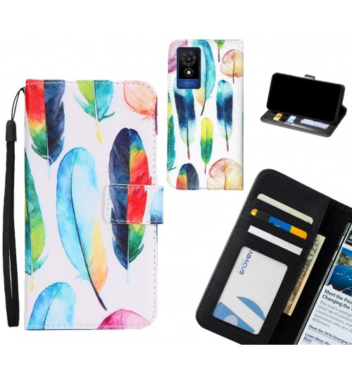 Smart M25 case 3 card leather wallet case printed ID