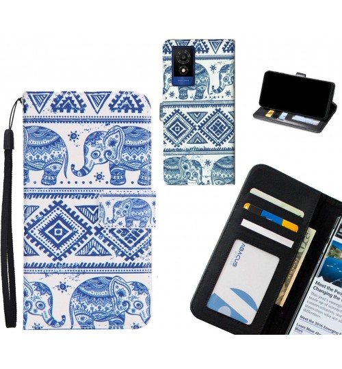 Smart M25 case 3 card leather wallet case printed ID