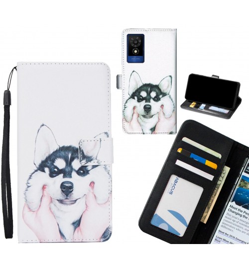 Smart M25 case 3 card leather wallet case printed ID