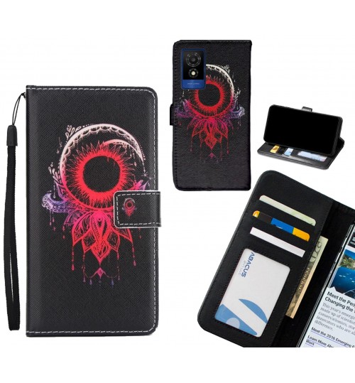 Smart M25 case 3 card leather wallet case printed ID