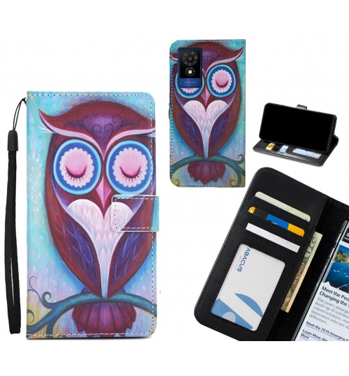 Smart M25 case 3 card leather wallet case printed ID