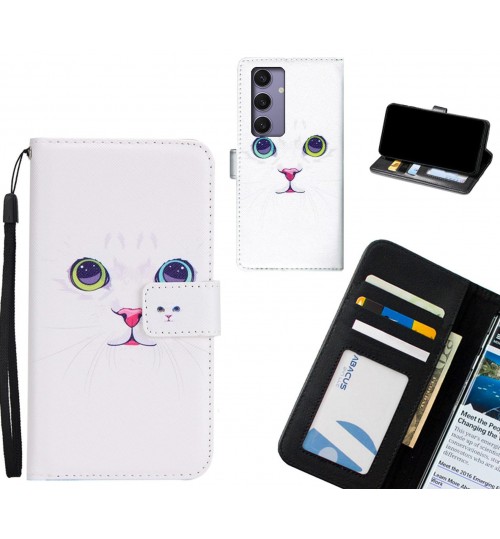 Samsung Galaxy S24 FE case 3 card leather wallet case printed ID