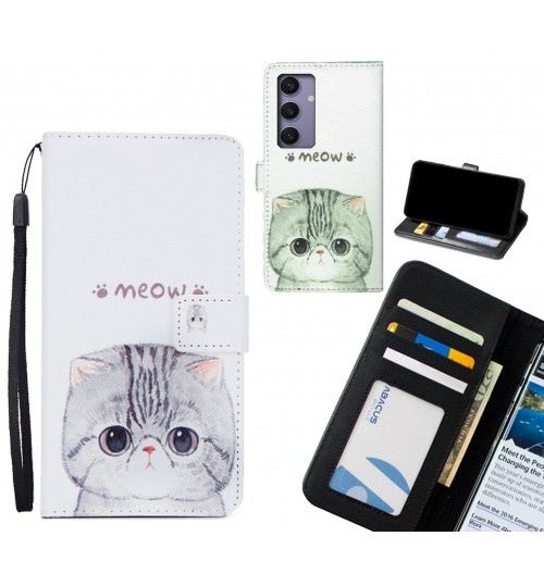 Samsung Galaxy S24 FE case 3 card leather wallet case printed ID