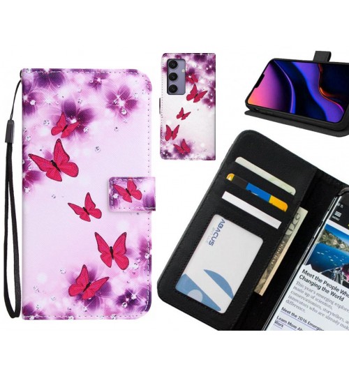 Samsung Galaxy S24 FE case 3 card leather wallet case printed ID