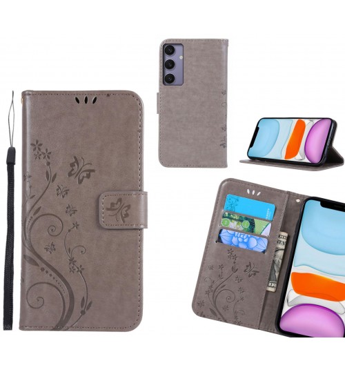 Samsung Galaxy S24 FE Case Embossed Butterfly Wallet Leather Cover