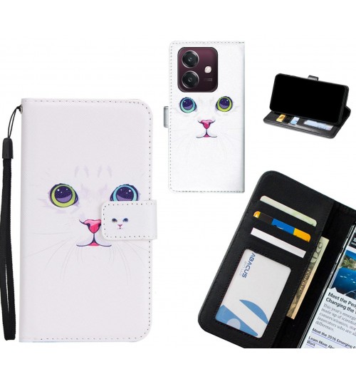 Oppo A3X case 3 card leather wallet case printed ID