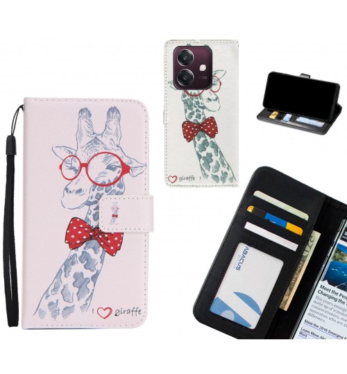 Oppo A3X case 3 card leather wallet case printed ID