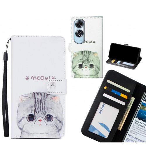 Oppo A60 case 3 card leather wallet case printed ID