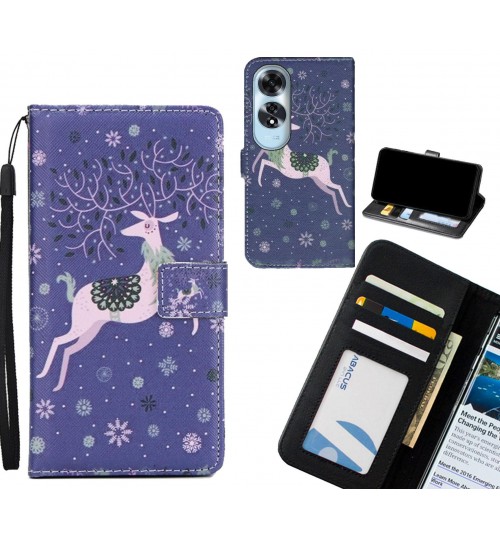 Oppo A60 case 3 card leather wallet case printed ID