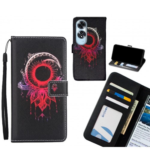 Oppo A60 case 3 card leather wallet case printed ID