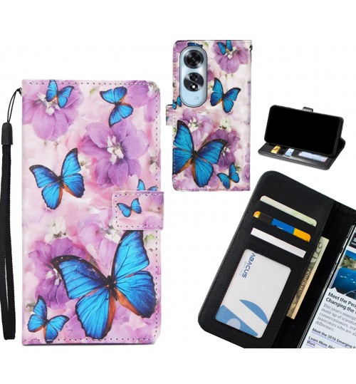 Oppo A60 case 3 card leather wallet case printed ID