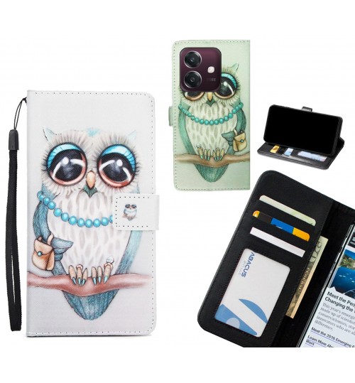 Oppo A3X case 3 card leather wallet case printed ID