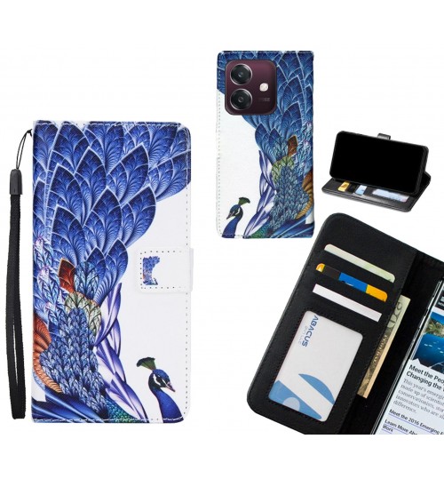 Oppo A3X case 3 card leather wallet case printed ID