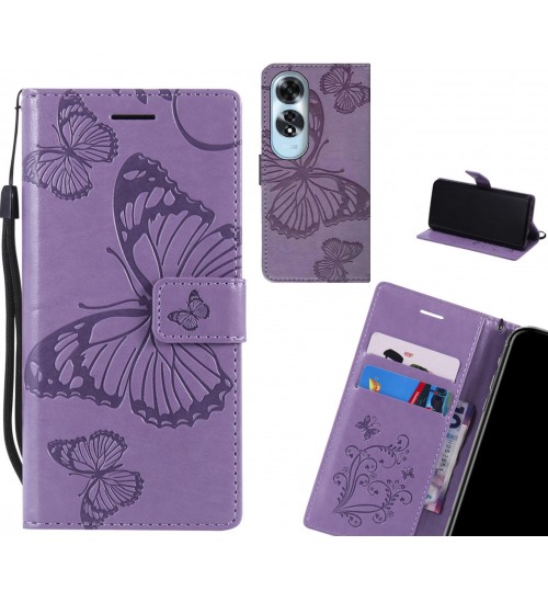 Oppo A60 case Embossed Butterfly Wallet Leather Case