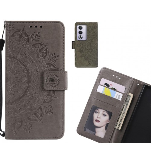 Oppo A3 Pro Case mandala embossed leather wallet case