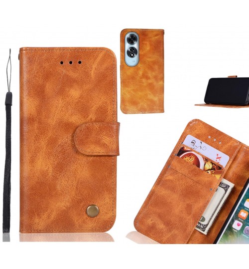 Oppo A60 Case Vintage Fine Leather Wallet Case